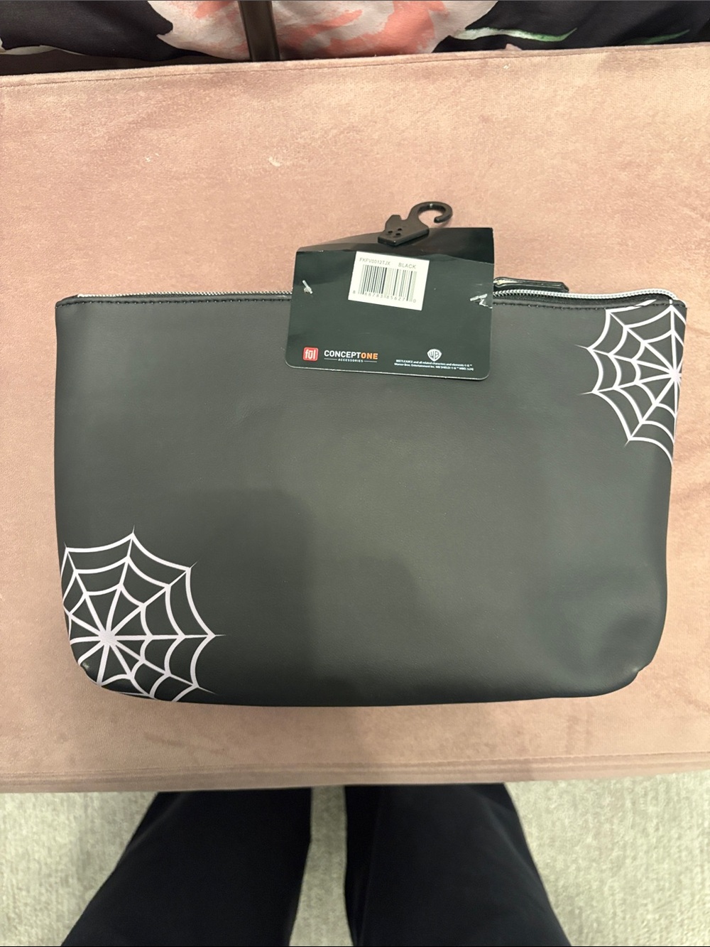 Beetlejuice Black Travel Pouch - Logo Cosmetic Bag - Picture 2 of 2